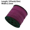 10m/lot 2.5mm Flat Faux Suede Braided Cord Korean Velvet Leather Thread String Rope For DIY Necklace Jewelry Making Supplies