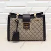 498156 Temperament Padlock Collection Shoulder Bag 2 Sizes 26cm 35cm Black White Orange Women Fashion Messenger Packag Canvas Genu2538