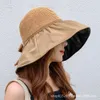 女性のための帽子、夏の漁師の帽子、大きな縁、フェイスシェーディング、黒い接着剤、UV保護、新しい太陽の帽子