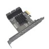 Karten PCIe to Sata Card 6 Ports SATA 3 PCI Express -Expansionskarte PCIe/PCIe Sata Controller Multiplikator für SSD -Synologie ASM1166 Chips