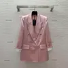 Merkpak Women Suits Coat Designer Dames Fashion Dinner Part Formele klassieke dubbele borde lange mouwen Blazer Suit jas overjas 10 april 10 april