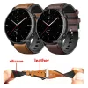 Armband Band Leather + Silicone for Amazfit GTR4 GTR 3 Pro Watch Strap For Amazfit Pace Stratos 3 2 GTR 47mm 42mm Correa