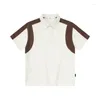 Polos Loerss Polo Polo Contraste Couleur Couleur T-shirts Summer pour une manche courte Coton Cotton Couple Tee 2024 Vêtements