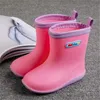 Boots de pluie enfants pour filles chaussures d'eau imperméables bébé garçons bottes en caoutchouc non glissées