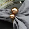 12pcs/lot yeni stil peçete halka kumaş yüzük kare havlu yüzüğü metal büyük inci masa peçete halkı