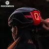 Cykelhjälmar Rockbros Cycling Light Helmet Type-C Laddning Ectric Bycc Hjälm Front Light Bak Ljus Varningslampa Säkerhet MTB Bike Hjälm L48