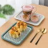 Reusable Double-layer Drain Board Detachable Plastic Draining Glass Cup Holder Tray Kitchen Restaurant Utensil Food Storage Tray