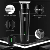 Trimmers Kemei Professional Hair Trimmer с ЖК -дисплеем 0 мм зашифрованного Tblade беспроводной перезаряжаемый эджерс Clippers Men Cutting Kit