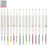 1PC Zebra Mildliner Highlighter Marker WKT7 TOE ROND double face / Oblique 15 couleurs 15 Couleurs pour choisir Office and School Supply