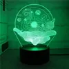 3D -Nachtlicht kosmischer Raumtischlampe Bunte Touch Fernbedienung LED LED -Lampe Geburtstag Geschenk Home Room Dekor Nachtlicht