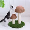 Cat de champignon mignon grattant post chaton chat gratteeur meuble de planche protéger la corde sisal chat grattant le jouet arbre grimpant