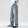 Heren jeans high street retro gradiënt en dames trend baggy rechte poten broek