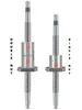 25mm DFU RM 2505 Ball screw L200/300/350/400/500/550/600/650/700/800/900/1000mm endmached for BKBF20 + a double nut for CNC XZY