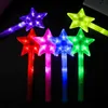 Led Rave Toy Led Light Flashing Stars Stick Luminous Party Glowing Stars Sticks Gifts Kids Girl Boys Happy Birthday Night Party Glow Supplies 240410