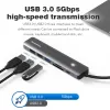 Hubs Multi USB 3.0 Port 4K Adaptateur To Splitter 3 Port USB Hub USBC Charing Type C pour MacBook USB HUB ordinateur d'accueil Station