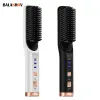 Brushes Hot Sale Mini Hair Straightener Brush Comb Customized Hair Styling Tools Hair Brush Straightener Comb Hairstyle Brush