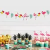 Hawaiian Party Decorations Balloons Latex Bannière Paille Disposable Party Varelle Flamingo Décor Jungle Tropical Party Supplies