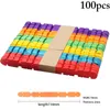 100pcs Kids Picsicle Stick Stick Ice Cube Cube Ferramentas de creme colorido Modelo