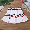 Kinder Girls Cheerleader Kostüm Outfit Applique Cheerleading Tops mit Rocksocken Tanzkleidung Karneval Cheerleading Uniformanzug