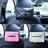 Universal Car Tissue Box Creative Leather Servetthållare Box Back Seat Sun Visor Tissue Organizer för bil för BMW -biltillbehör