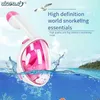 Maschere immersioni subacquee scuba anti nebbia Maschera per immersioni a faccia piena Snorkeling Mascheri respiratorie Attrezzatura da nuoto impermeabile per bambini adulti Y240410