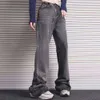Haruku вымыл винтажные джинсы с прямой джинсовой тканью мужчин и женщин на главной улице мешковатые брюки для джинсов.