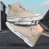 Mannen gevulkaniseerde schoenen Brits stijl hoge top casual sneakers mannen canvas schoenen man sport skateboarden schoenen mode man 240326