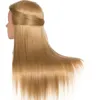 Tête de poupées avec 65 cm de haute qualité Synthetic Hair Mannequin Head for Hair-Wrack Training Head Hairstyles Hairdressing Style