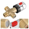 DN15 Brass Thermostatic Mixer Valve Constant Water Temperature Shower Faucet Valve Bathroom Kitchen Tap Cold Hot Valve Accessory