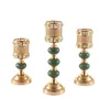 Cristal candelabra de oro con vela chapada en vela de velas de bodas centros de mesa para el centro de la mesa decoración de la mesa