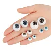 1Pair DIY Toy Accessories Doll Plastic Artificial Eyes Silicone Doll Rolling Eyeballs with Eyelashes DIY Doll Eyes with Eye Cove