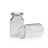 Borosilicate verre transparent plat bas inférieur de tête d'espace de tête d'espace, finition biseautée, cou court, capacité de 5 ml, 22x35 mm, boîtier de 1