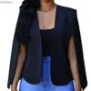 Costumes de femmes Blazers Couleur solide Couleur des femmes Split Cap Slim- Fit Blamberger Blazer Suit Jacket Coat C240410