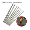 160-300 mm de long HSS Swerk Twist Twist Drill Bits Diamètre 2-6 mm pour le tuile en céramique Mur en béton métal et forage en bois