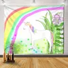 Rainbow Unicorn Tapestry Mur suspendu Bohemian Beach Mat polyester mince couverture de châle Yoga Pad la maison Décoration