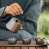 Naturehike Titanium Tea Set Pure Titanium Teacup Outdoor Tea Maker Titanium Teapot Titanium Water Cup Tea Drinking Tool Utensils