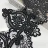 Delicata 1ardle Black Black Cording Fabric Flower Venise Venezia Maglie Flice APPLICAGGIO APPLICAGGIO per il matrimonio Diceva 24 cm di larghezza