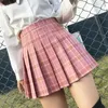 Skirts High Waist Solid Pleated Mini Skirt For Women Summer Spring Korean Preppy Style Fashion Cute A-line Y2K Skort Clothes