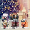 Decorazioni natalizie Liel Light House Modello invernale Snow Scene Paesaggio per ornamenti per la casa Regalo di Natale Navidad Noel New Year 2024