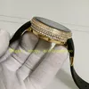 Vero orologio per diamanti fotografico con maschile da uomo 44mm Black Donom Women UNISEX 18K Giallo Gold Gold Bracciale in gomma quarzo Doppio Dual Time Ya114207 Orologi sportivi da polso