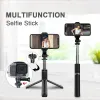 Sticks Roreta mini extensible 4 en 1 Trépied de bâton de selfie avec support de support de téléphone à 360 ° de télécommande sans fil pour la caméra GoPro SJCAM