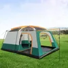 Tendas e abrigos 320x220cm tenda de acampamento à prova d'água ao ar livre de grandes dimensões da família de grandes viagens, passeio de chuva espessa à prova de chuva