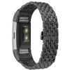 Accessori Canda di guardia per Fitbit Charge 2/3/4/5 Bracciale metallica Forma metallica in metallo 18 mm cinturino da polso in lega di zinco per Fitbit Charge 5 4 3 2