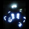 LED White Color Light Up Costumes Jacket Luminous Robot Suit Led Gloves And Led Glasses Dance Wear Party DJ Free Shipping