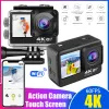 Camera WiFi Action Caméra 4K 60fps 16MP Touch Touch IPS Double écran WiFi Action étanche Action Motion Caméra Caméra sportive grand angle 170 °