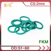 Fluororubber Joint tas 1pc / lot FKM Scellant CS 2mm OD51/52/53/54/55/56/57/58/59/60 mm