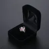 Sammet paketlådor ring örhänge gåva smycken skärmar visar fall mode bröllop party jewellrypackaging lagringslåda för örhängen ll