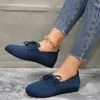 Casual Shoes Women's Spring Breathable And Comfortable Retro Solid Color Sneakers Daily Lace-up Non-slip Flat Zapatos