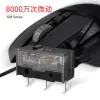 Accessoires 10 stks 100 stcs kailh zwarte mamba gm 8.0 computer muis micro schakelaar gouden contactor 80 miljoen klik 3pin zwarte mamba gm8.0 knop