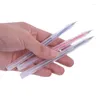 9Pcs Set Transparent Gel Pen 0.5mm Needle Tip Blue Black Red Ink Refill Rod Handle Office School Writing Stationery Kids Gift